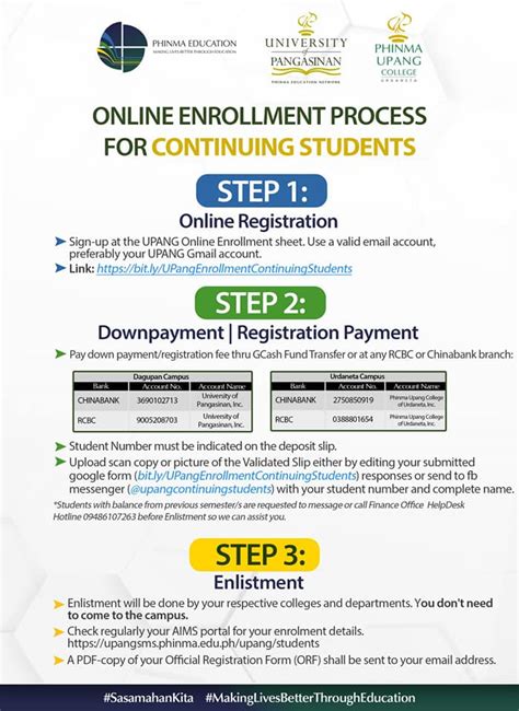upangsms|Online Enrollment Procedures for Continuing Students: Step 1.